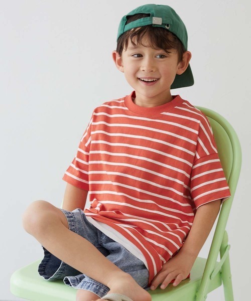 devirock(デビロック)の「綿100% お洗濯してもよれにくい ビッグシルエット ボーダー 半袖Tシャツ(Tシャツ/カットソー・キッズ・その他6/その他4/その他1/その他2/その他3/その他5/その他8/その他10/その他13/その他7/その他9/その他12/その他11/その他14・80cm/90cm/100cm/110cm/120cm/130cm/140cm/150cm/160cm)」の14枚目の写真