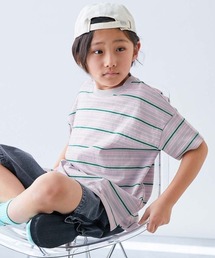 devirock（デビロック）の「綿100% お洗濯してもよれにくい ビッグシルエット ボーダー 半袖Tシャツ（Tシャツ/カットソー）」