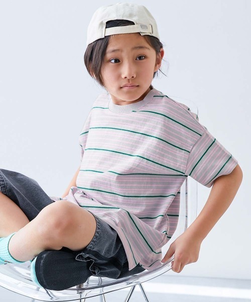 devirock(デビロック)の「綿100% お洗濯してもよれにくい ビッグシルエット ボーダー 半袖Tシャツ(Tシャツ/カットソー・キッズ・その他6/その他4/その他1/その他2/その他3/その他5/その他8/その他10/その他13/その他7/その他9/その他12/その他11/その他14/その他15/その他16・80cm/90cm/100cm/110cm/120cm/130cm/140cm/150cm/160cm)」の15枚目の写真