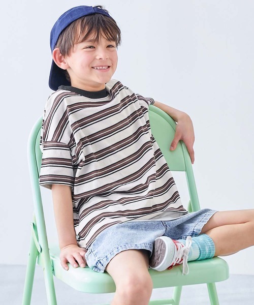 devirock(デビロック)の「綿100% お洗濯してもよれにくい ビッグシルエット ボーダー 半袖Tシャツ(Tシャツ/カットソー・キッズ・その他6/その他4/その他1/その他2/その他3/その他5/その他8/その他10/その他13/その他7/その他9/その他12/その他11/その他14/その他15/その他16・80cm/90cm/100cm/110cm/120cm/130cm/140cm/150cm/160cm)」の16枚目の写真
