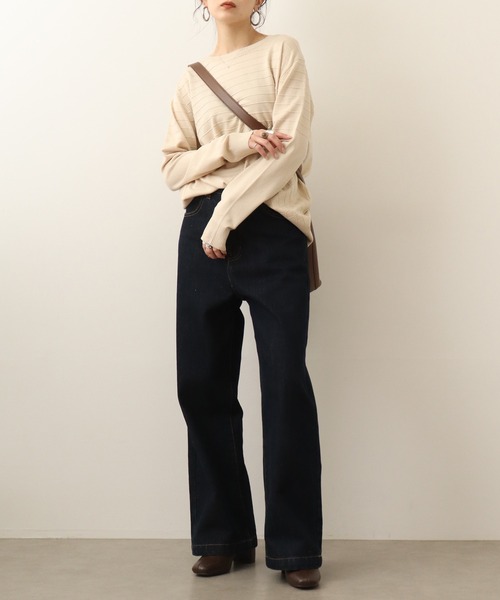 Chiaro（キアロ）の「chiaro プルオーバーニット（ニット/セーター・レディース・マスタード/ロイヤルブルー/オフホワイト/グレー/エメラルド/ブラック/レッド・40）」の12枚目の写真