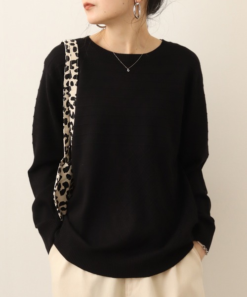 Chiaro（キアロ）の「chiaro プルオーバーニット（ニット/セーター・レディース・マスタード/ロイヤルブルー/オフホワイト/グレー/エメラルド/ブラック/レッド・40）」の13枚目の写真