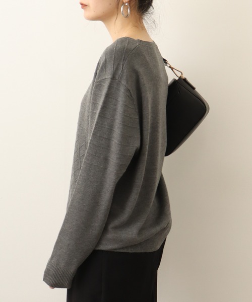 Chiaro（キアロ）の「chiaro プルオーバーニット（ニット/セーター・レディース・マスタード/ロイヤルブルー/オフホワイト/グレー/エメラルド/ブラック/レッド・40）」の20枚目の写真