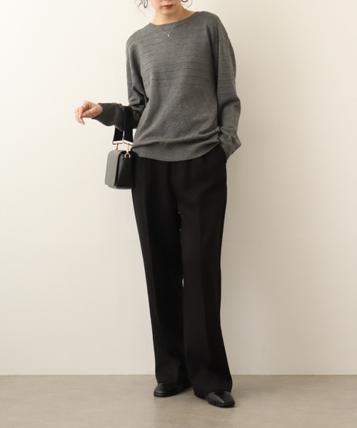 Chiaro（キアロ）の「chiaro プルオーバーニット（ニット/セーター・レディース・マスタード/ロイヤルブルー/オフホワイト/グレー/エメラルド/ブラック/レッド・40）」の22枚目の写真