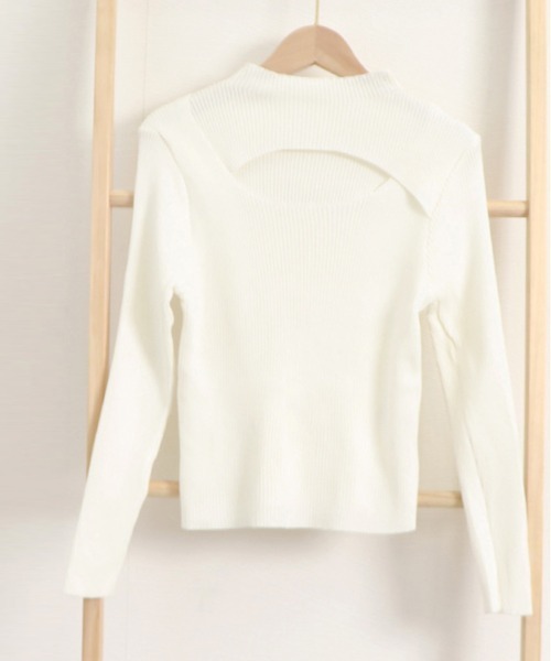 Miniministore(ミニミニストア)の「リブ ニットトップス プチハイネック秋冬(ニット/セーター・レディース・オリーブ/ライトブラウン/ブラック/オフホワイト/ピンク/ベージュ・フリー)」の17枚目の写真