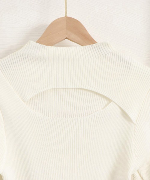 Miniministore(ミニミニストア)の「リブ ニットトップス プチハイネック秋冬(ニット/セーター・レディース・オリーブ/ライトブラウン/ブラック/オフホワイト/ピンク/ベージュ・フリー)」の19枚目の写真