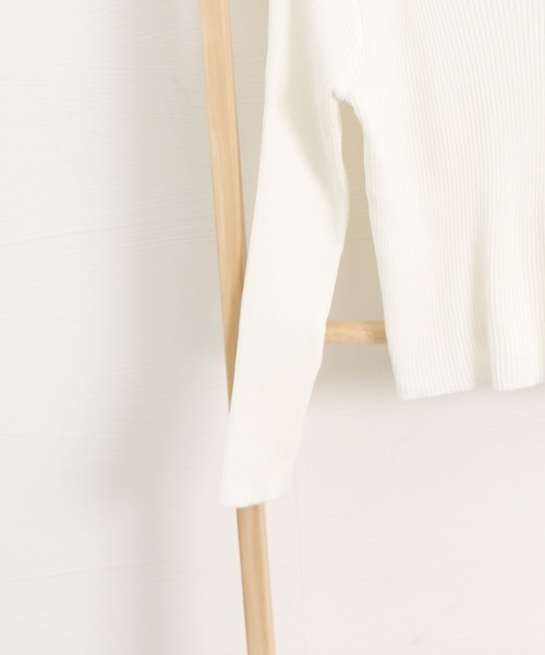 Miniministore(ミニミニストア)の「リブ ニットトップス プチハイネック秋冬(ニット/セーター・レディース・オリーブ/ライトブラウン/ブラック/オフホワイト/ピンク/ベージュ・フリー)」の21枚目の写真