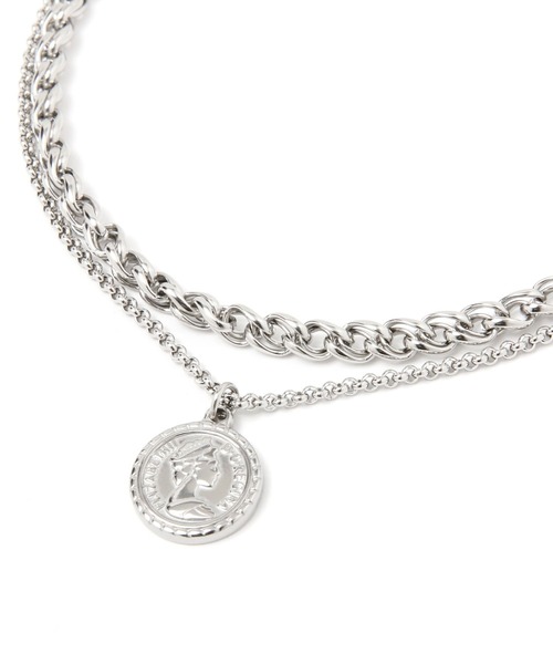 LEPSIM（レプシィム）の「ステンレス２連ネックレス　993888（ネックレス・レディース・シルバー/シルバー系その他/シルバー系その他2・ONE SIZE）」の9枚目の写真