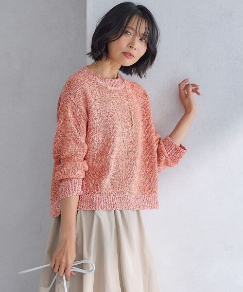 23区(ニジュウサンク)の「カラーミックスファンシー ニット(ニット/セーター・レディース・ブルー系5/オレンジ系5/ホワイト系5・46/44)」の3枚目の写真