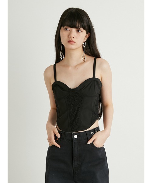 LILY BROWN（リリーブラウン）の「コルセットキャミビスチェ（キャミソール・レディース・ブラック/ベージュ/ホワイト・FREE）」の3枚目の写真