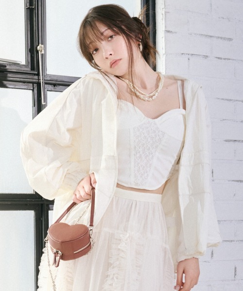 LILY BROWN（リリーブラウン）の「コルセットキャミビスチェ（キャミソール・レディース・ブラック/ベージュ/ホワイト・FREE）」の8枚目の写真