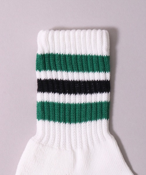 FRUIT OF THE LOOM(フルーツオブザルーム)の「(GA)【FRUIT OF THE LOOM】【3足セット】ライン ボーダー クォーターソックス(ソックス/靴下・メンズ・ホワイト系・23-25cm/25-27CM)」の4枚目の写真