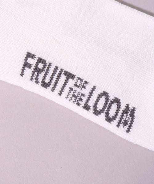 FRUIT OF THE LOOM(フルーツオブザルーム)の「(GA)【FRUIT OF THE LOOM】【3足セット】ライン ボーダー クォーターソックス(ソックス/靴下・メンズ・ホワイト系・23-25cm/25-27CM)」の5枚目の写真