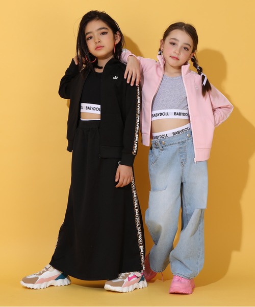 親子お揃い ロゴテープロングスカート 9148K （トップス別売り