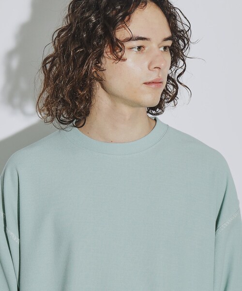 tk.TAKEO KIKUCHI(ティーケータケオキクチ)の「◆ブランケットステッチカットソー(Tシャツ/カットソー・メンズ・オフホワイト/ブラック/ダークグリーン・03/02/04)」の7枚目の写真