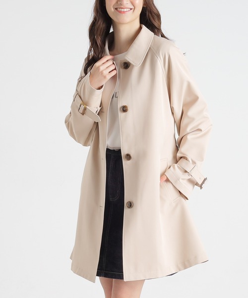 極美品　現行　バーバリー　ステンカラーコート　ワッペン　2way　ハニーベージュ 美品］BURBERRY LONDON バーバリー ステンカラーコート ベージュ