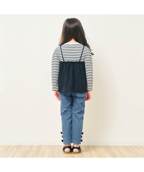 apres les cours（アプレレクール）の「【WEB限定】サイドリボン/7days Style pants（その他パンツ・キッズ・インディゴブルー/ブラック・140/130/120/110/100/90/80）」の15枚目の写真