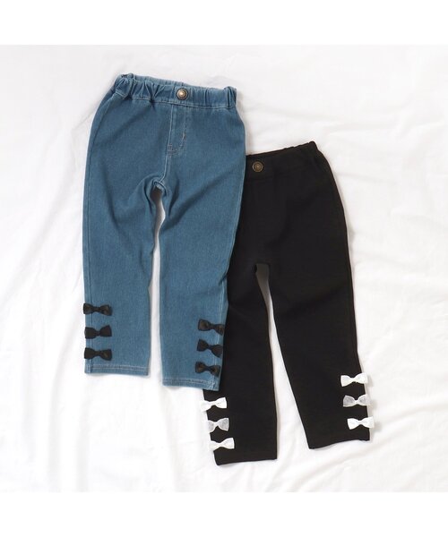 apres les cours（アプレレクール）の「【WEB限定】サイドリボン/7days Style pants（その他パンツ・キッズ・インディゴブルー/ブラック・140/130/120/110/100/90/80）」の18枚目の写真