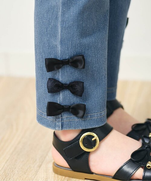 apres les cours（アプレレクール）の「【WEB限定】サイドリボン/7days Style pants（その他パンツ・キッズ・インディゴブルー/ブラック・140/130/120/110/100/90/80）」の9枚目の写真