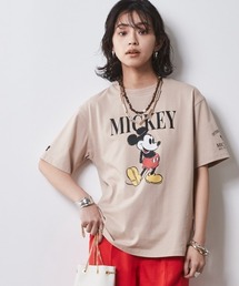 ディズニー ミッキーマウス/綿100%手書き風プリントTシャツ <大きいサイズ有>シックスタイル