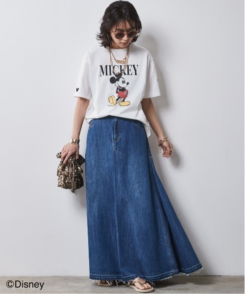 Disney(ディズニー)の「ディズニー ミッキーマウス/綿100%手書き風プリントTシャツ <大きいサイズ有>シックスタイル(Tシャツ/カットソー・レディース・ベージュ/オフホワイト/グレー・M/L/LL/3L/4L/5L)」の18枚目の写真