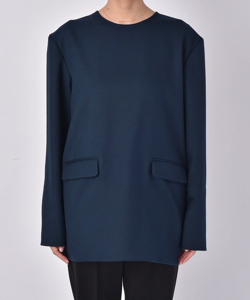 AKTE（アクテ）の「ショルダーパッド2WAYシャツ（シャツ/ブラウス・レディース・チャコールグレー/ダークグリーン・2/1）」の17枚目の写真