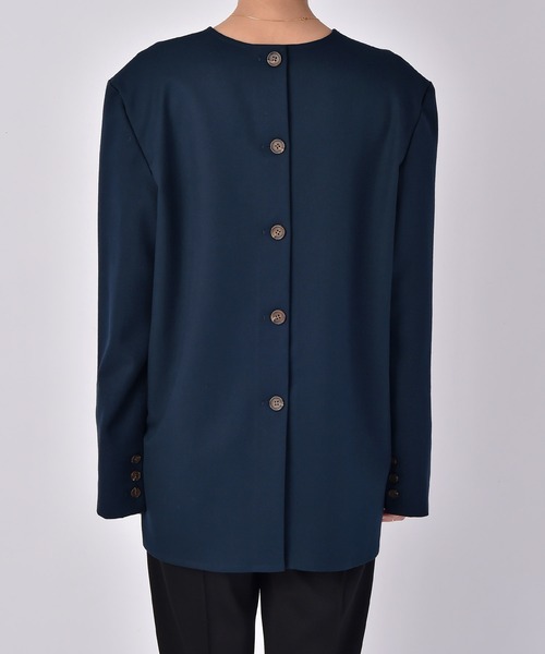 AKTE（アクテ）の「ショルダーパッド2WAYシャツ（シャツ/ブラウス・レディース・チャコールグレー/ダークグリーン・2/1）」の18枚目の写真