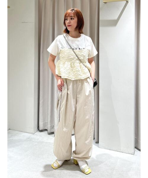 FREE'S MART(フリーズマート)の「◆ぽこぽこジャガードキャミソールビスチェ(シャツ/ブラウス・レディース・ブラック/ベージュ/ホワイト・FREE)」の20枚目の写真