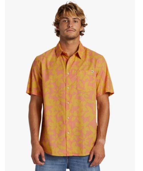 Quiksilver（クイックシルバー）の「APERO ORGANIC CLASSI/クイックシルバー半袖総柄シャツ（シャツ/ブラウス・メンズ・オレンジ/ブラウン/ブルー/ブルー系その他/ブルー系その他2/イエロー・MEDIUM/X-LARGE/LARGE/SMALL）」の10枚目の写真