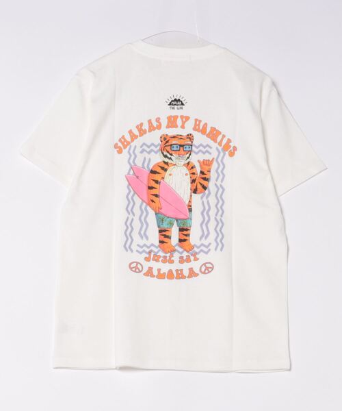 MULGA（モルガ）の「MULGA THE LIFE アニマルTシャツ（Tシャツ/カットソー・レディース・ベージュ/カーキ/イエロー/チャコール/ホワイト/ブラック/ライトベージュ/フレッシュイエロー・FREE）」の16枚目の写真