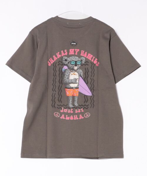 MULGA（モルガ）の「MULGA THE LIFE アニマルTシャツ（Tシャツ/カットソー・レディース・ベージュ/カーキ/イエロー/チャコール/ホワイト/ブラック/ライトベージュ/フレッシュイエロー・FREE）」の15枚目の写真