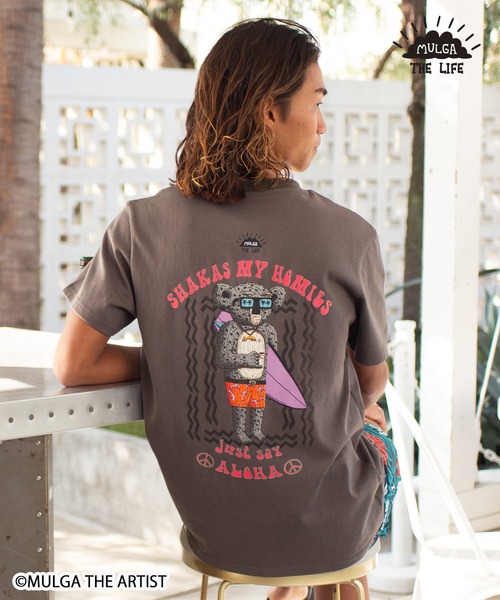 MULGA（モルガ）の「MULGA THE LIFE アニマルTシャツ（Tシャツ/カットソー・レディース・ベージュ/カーキ/イエロー/チャコール/ホワイト/ブラック/ライトベージュ/フレッシュイエロー・FREE）」の3枚目の写真