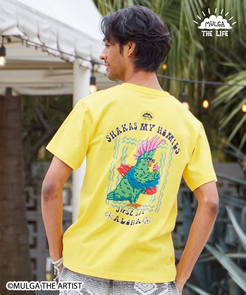 MULGA（モルガ）の「MULGA THE LIFE アニマルTシャツ（Tシャツ/カットソー・レディース・ベージュ/カーキ/イエロー/チャコール/ホワイト/ブラック/ライトベージュ/フレッシュイエロー・FREE）」の8枚目の写真