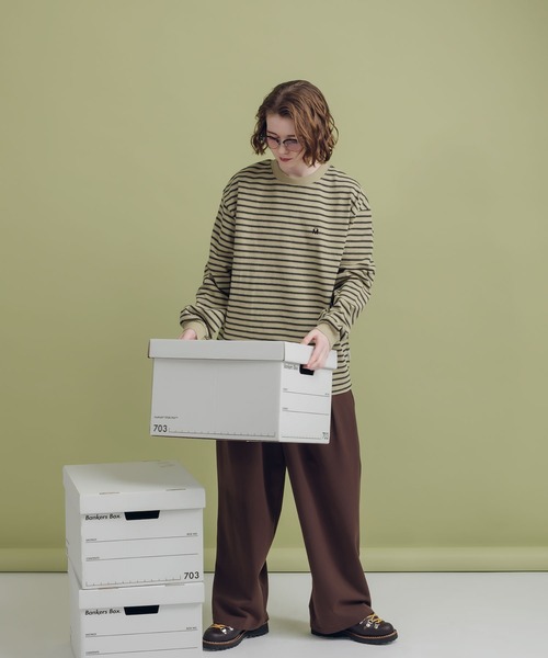 MUHET（ミュエータ）の「ロゴ刺繍ロンT（Tシャツ/カットソー・レディース・ブラック/オフホワイト/チャコールグレー/ベージュ・MEDIUM/X-LARGE）」の19枚目の写真