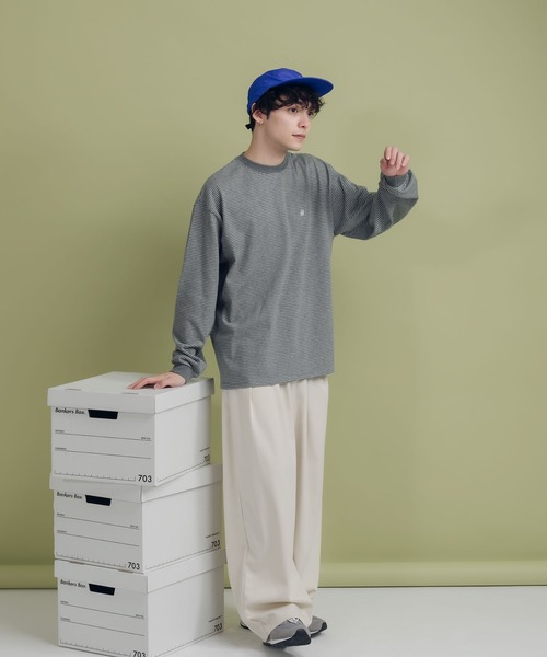 MUHET（ミュエータ）の「ロゴ刺繍ロンT（Tシャツ/カットソー・レディース・ブラック/オフホワイト/チャコールグレー/ベージュ・MEDIUM/X-LARGE）」の15枚目の写真