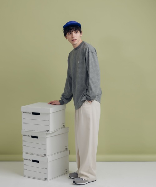 MUHET（ミュエータ）の「ロゴ刺繍ロンT（Tシャツ/カットソー・レディース・ブラック/オフホワイト/チャコールグレー/ベージュ・MEDIUM/X-LARGE）」の16枚目の写真