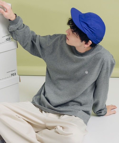 MUHET（ミュエータ）の「ロゴ刺繍ロンT（Tシャツ/カットソー・レディース・ブラック/オフホワイト/チャコールグレー/ベージュ・MEDIUM/X-LARGE）」の22枚目の写真