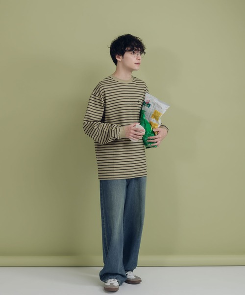 MUHET（ミュエータ）の「ロゴ刺繍ロンT（Tシャツ/カットソー・レディース・ブラック/オフホワイト/チャコールグレー/ベージュ・MEDIUM/X-LARGE）」の6枚目の写真