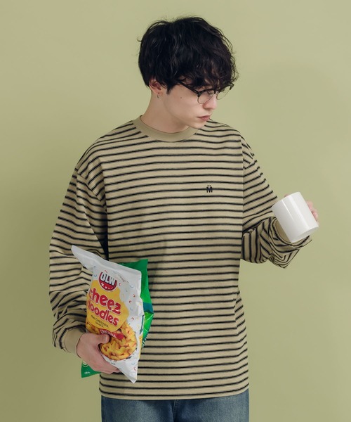 MUHET（ミュエータ）の「ロゴ刺繍ロンT（Tシャツ/カットソー・レディース・ブラック/オフホワイト/チャコールグレー/ベージュ・MEDIUM/X-LARGE）」の12枚目の写真