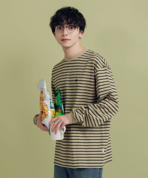 MUHET（ミュエータ）の「ロゴ刺繍ロンT（Tシャツ/カットソー・レディース・ブラック/オフホワイト/チャコールグレー/ベージュ・MEDIUM/X-LARGE）」の13枚目の写真