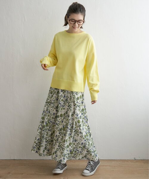 LBC(エルビーシー)の「ドロップショルダーニット(ニット/セーター・レディース・ブルー/ホワイト/イエロー/ベージュ・M)」の6枚目の写真