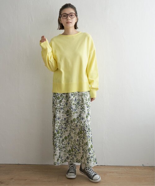 LBC(エルビーシー)の「ドロップショルダーニット(ニット/セーター・レディース・ブルー/ホワイト/イエロー/ベージュ・M)」の7枚目の写真