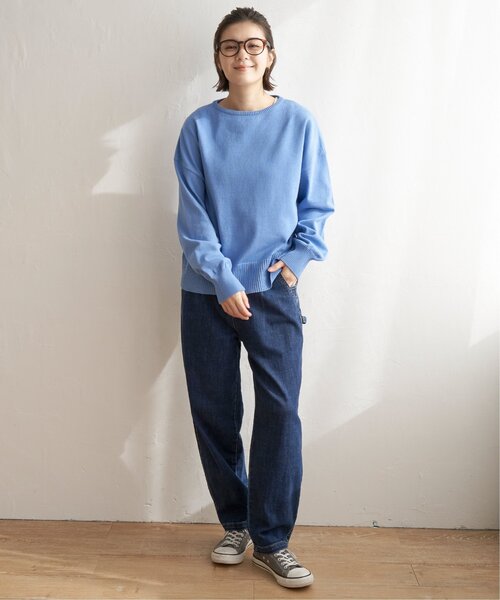 LBC(エルビーシー)の「ドロップショルダーニット(ニット/セーター・レディース・ブルー/ホワイト/イエロー/ベージュ・M)」の10枚目の写真