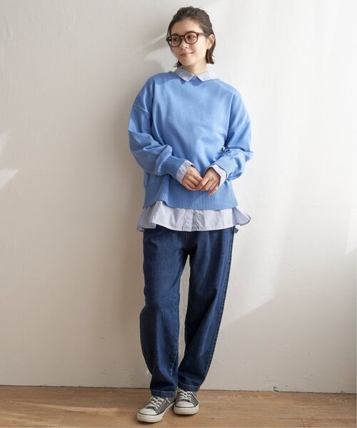 LBC(エルビーシー)の「ドロップショルダーニット(ニット/セーター・レディース・ブルー/ホワイト/イエロー/ベージュ・M)」の11枚目の写真