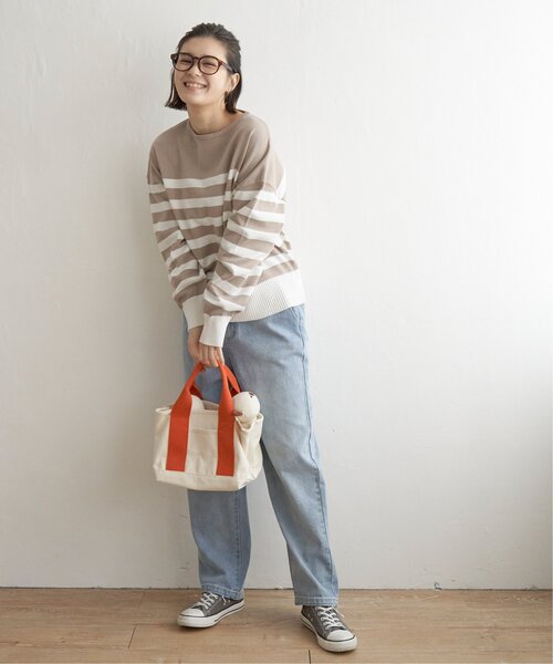 LBC(エルビーシー)の「ドロップショルダーニット(ニット/セーター・レディース・ブルー/ホワイト/イエロー/ベージュ・M)」の12枚目の写真