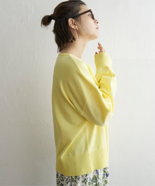 LBC(エルビーシー)の「ドロップショルダーニット(ニット/セーター・レディース・ブルー/ホワイト/イエロー/ベージュ・M)」の14枚目の写真