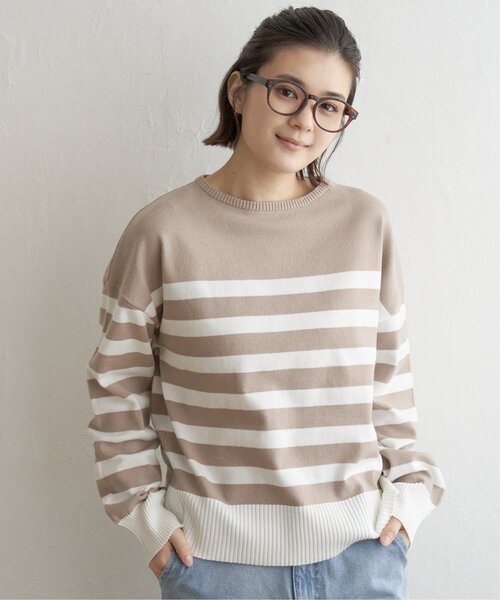 LBC(エルビーシー)の「ドロップショルダーニット(ニット/セーター・レディース・ブルー/ホワイト/イエロー/ベージュ・M)」の21枚目の写真