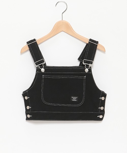 by LOVEiT（バイラビット）の「デニムビスチェ（キャミソール・キッズ・サックスブルー/ブラック・130cm/120cm/150cm/140cm/160cm）」の2枚目の写真