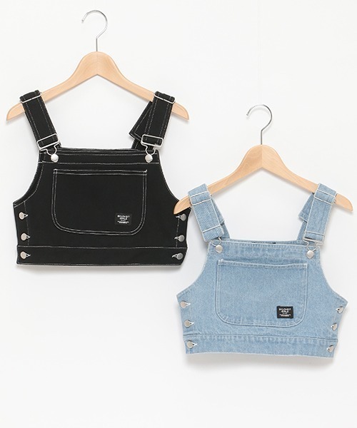by LOVEiT（バイラビット）の「デニムビスチェ（キャミソール・キッズ・サックスブルー/ブラック・130cm/120cm/150cm/140cm/160cm）」の3枚目の写真