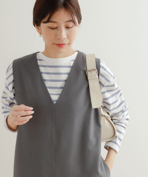 URBAN RESEARCH DOORS(アーバンリサーチドアーズ)の「ボーダーワイドプルオーバー(Tシャツ/カットソー・レディース・ブルー/ピンク/ミント/ネイビー・MEDIUM)」の14枚目の写真